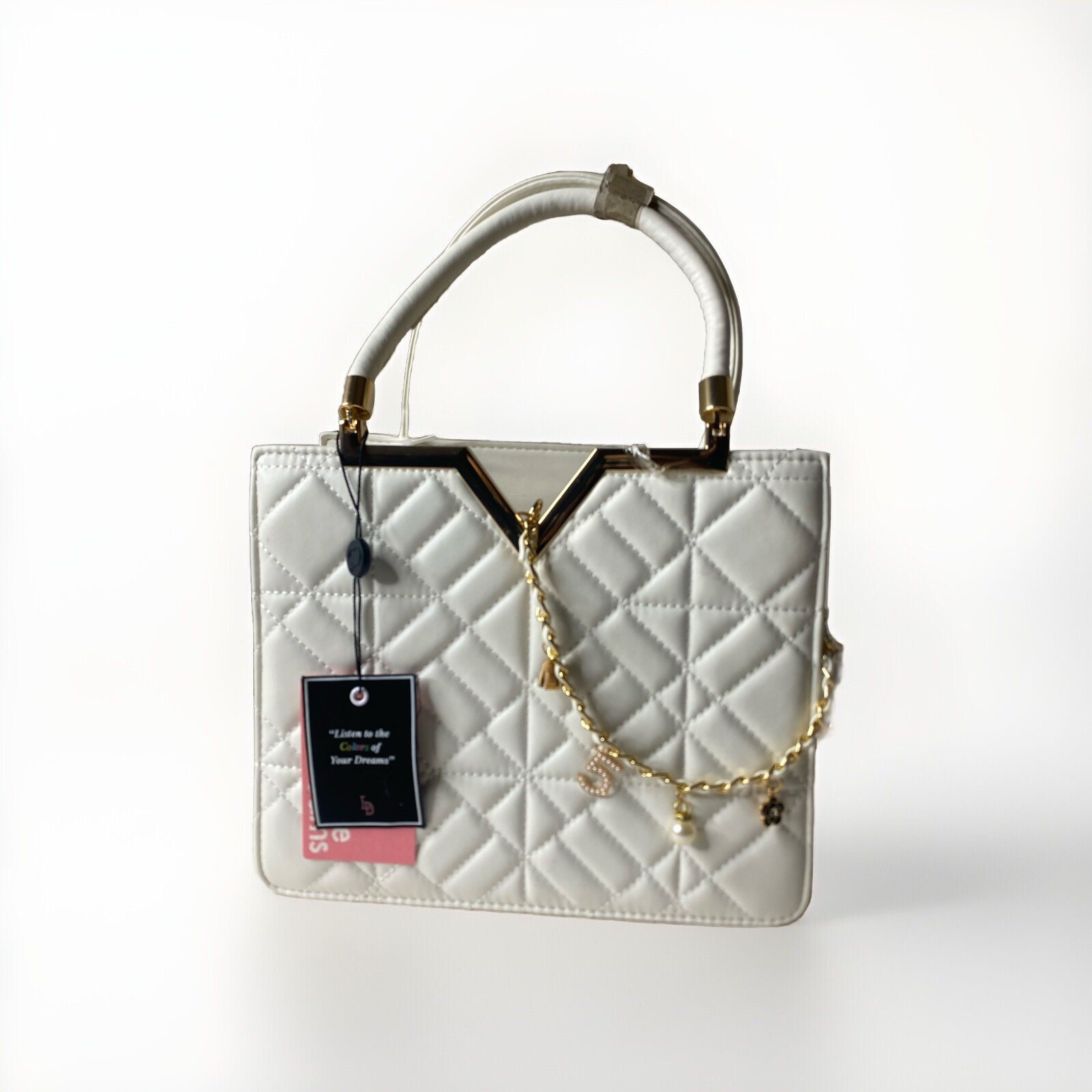 Ivory  Crossbody/Satchel / Top Handle Bag W /PurseCharm