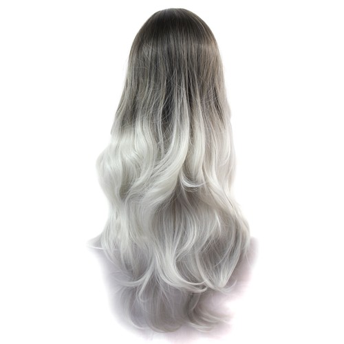 Wiwigs® Wunderschöne Lange Wellige Perücken Blond Grau Blau Braun Dip-Dye Ombre Haare - Bild 38 von 42