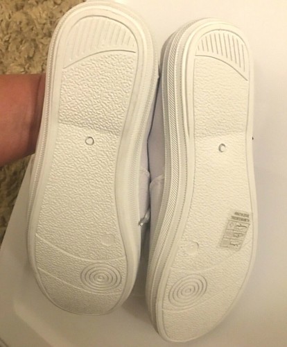 Bobbie Brooks White Tennis Shoes Womens Size 8-9 Laces Flat Crafters Solid NEW - Picture 12 of 15