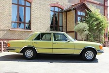Mercedes 280SE 1975 W116 sunroof rust-free 100,000 km check manual note 2 historic registration