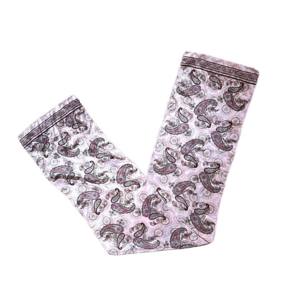 Cachecol vintage elegante design paisley rosa 52"" - Imagem 4 de 4