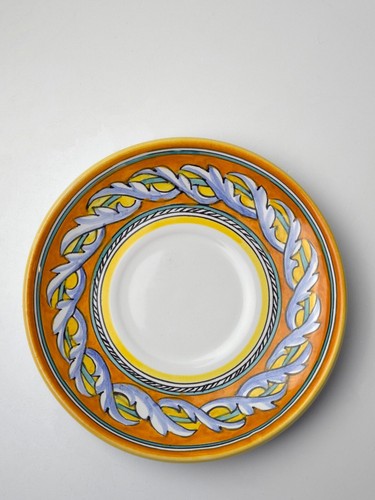 Hand Painted Ceramica Made in Italy 1990 Ricco Latte Cup & Saucer Tea Cup - Picture 2 of 11