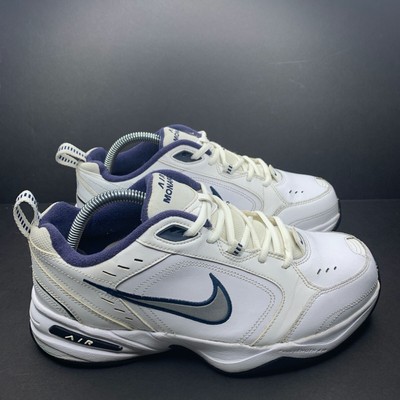 Nike Air Monarch IV White Blue White Blue Leather 416355-102 Sneakers Mens 8 4E | eBay