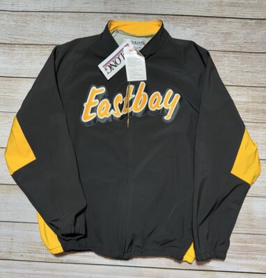 Eastbay DeLong Full Zip Sewn Black & Yellow Jacket Size Large New With Tags