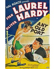 Laurel & Hardy - Any Old Port Movie Poster - 8x10 Color Photo