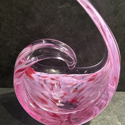 Vintage Murano Glass Splash Bowl Purple Lilac Red Mid Century Modern - Picture 4 of 11