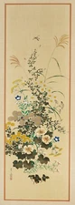 Chinese Painting on Silk Fabric Signed W/ Seal Marks Floral Theme
