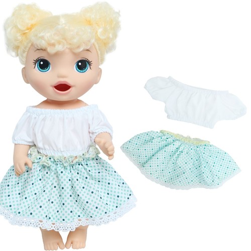 Newest Doll Dress Daily Wear Pajamas T-shirt Socks Skirt Pants Clothes for Baby - Picture 6 of 18