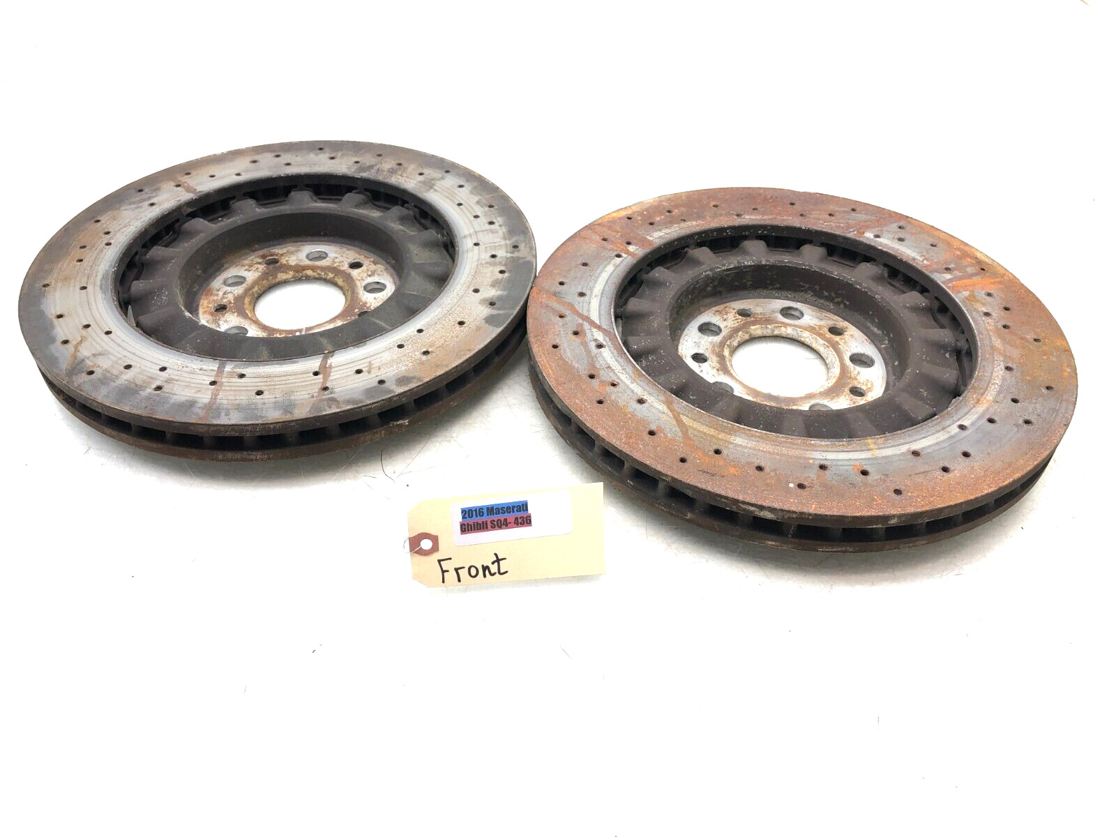 2014-2019 MASERATI GHIBLI SQ4 FRONT AWD BRAKE ROTORS SET X2 OEM.