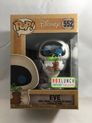 Eve and Wall-E Funko Pop #552 Wall-E Box Lunch Earth Day Exclusive Protector NEW