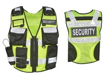 Neu 1201 Sicherheitsweste Security m. 2x Patch Einsatz-Weste, Hundeführer, Crew