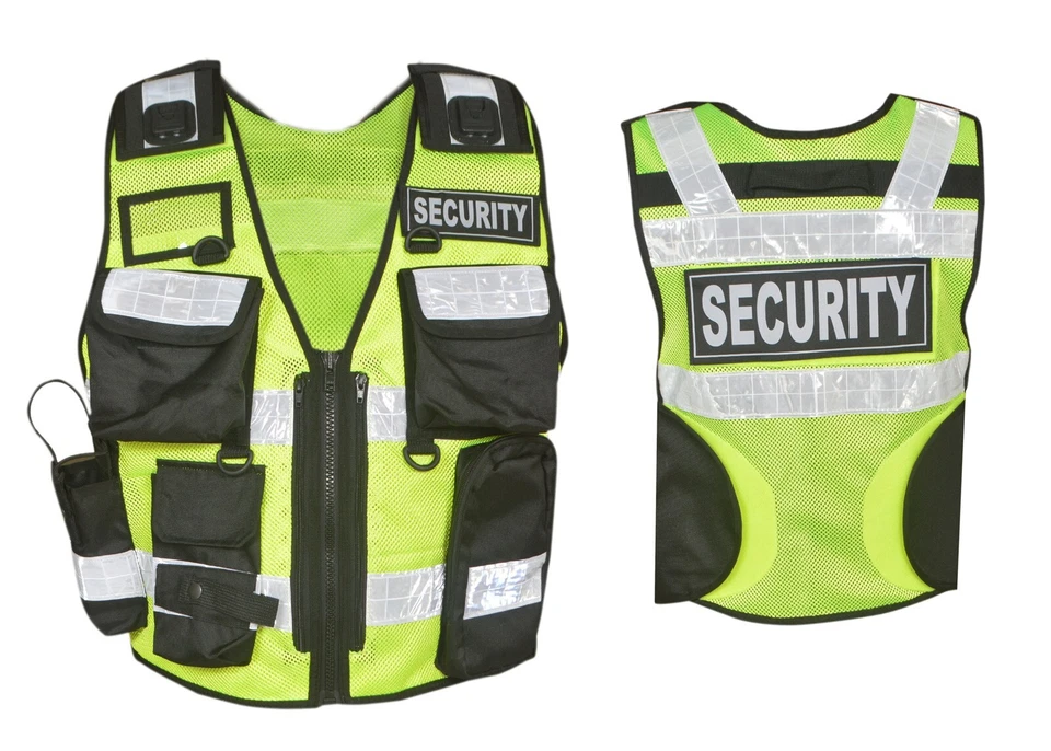 Neu 1201 Sicherheitsweste Security m. 2x Patch Einsatz-Weste, Hundeführer, Crew - Bild 1 von 4