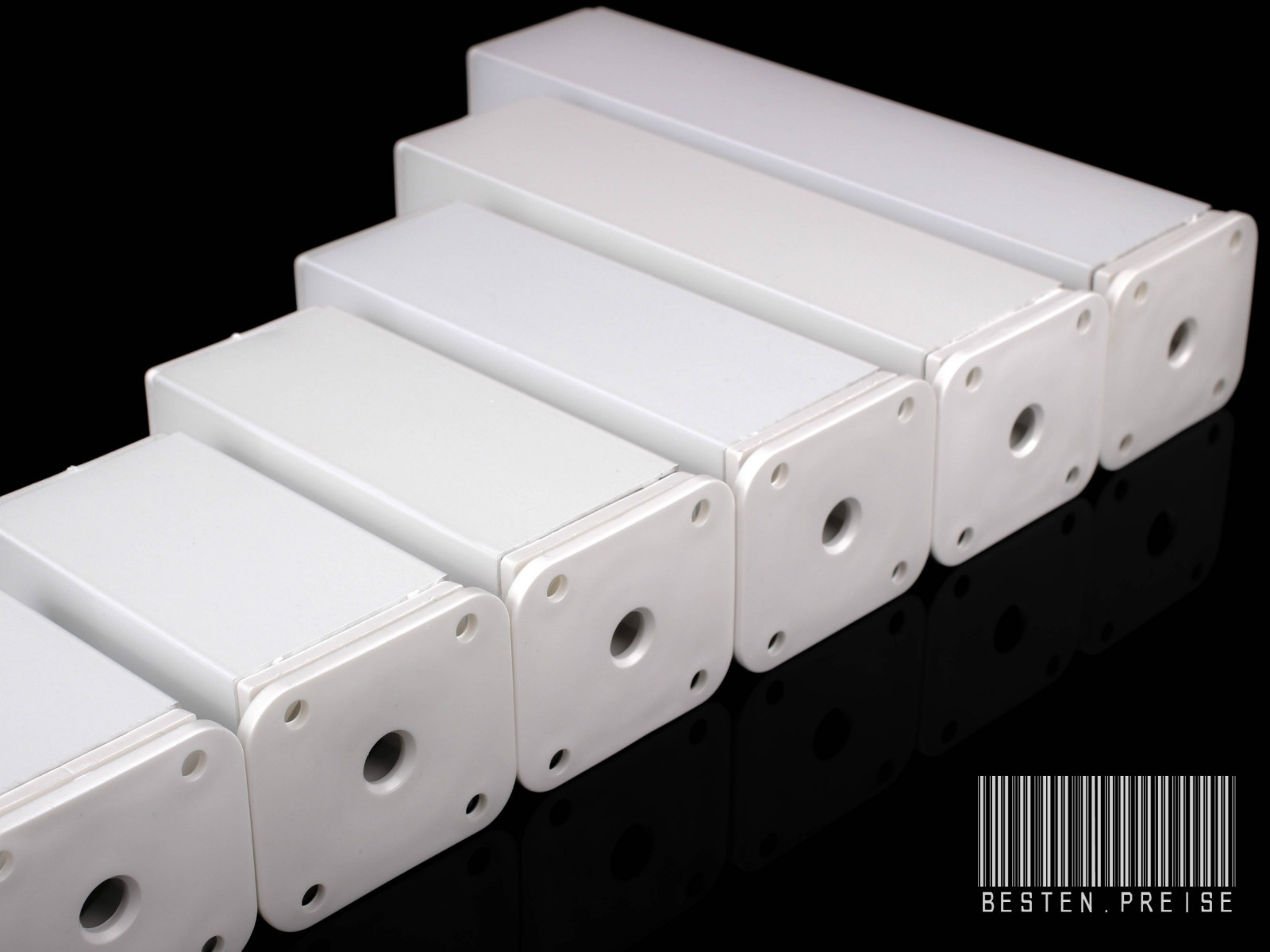 Piedino per mobili 40x40 BIANCO/ALLUMINIO piede per mobili piede per base piede per armadio piede foto 4
