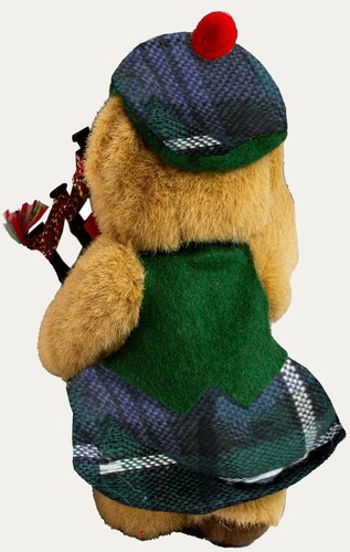 Oso de peluche musical tartán Forbes regalo escocés hecho en Escocia - Imagen 2 de 5