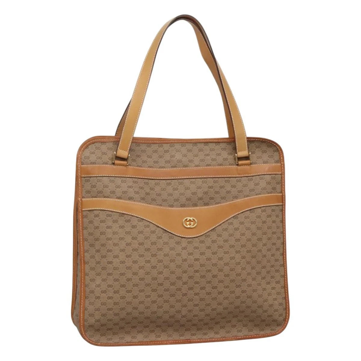 Sac fourre tout GUCCI Micro GG Supreme PVC beige authentique mr1148