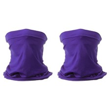 2pcs Summer Neck Gaiter Unisex Sun Protection Face Mask, Purple
