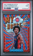 2021 Donruss Optic Cade Cunningham My House Red Wave #16 RC PSA 9