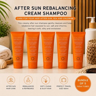 Collistar After Sun Rebalancing Cream Shampoo 100ml x5 Haarpflege Reisegröße