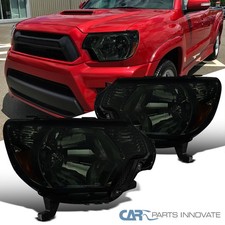 Fits 2012-2015 Toyota Tacoma Pickup Factory Style Headlights Smoke Lamps 12-15