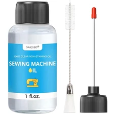 1oz Fine Light Sewing Machine Oil and Lubricant with Needle Tip and Dual-Ende...