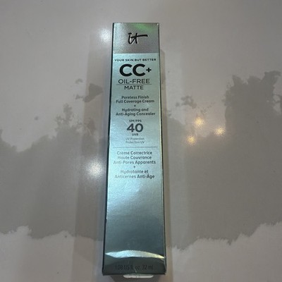 It Cosmetics CC+ Oil-Free Matte Full Coverage Cream SPF, Shade Fair Ivory