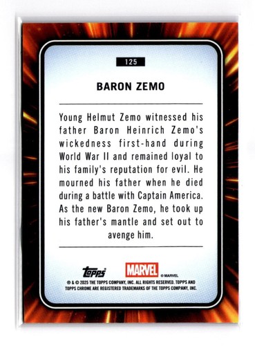 2025 Topps Chrome Marvel NUMBERED PARALLELS (BUY 3 GET 1 FREE) You Pick/Choose - Bild 101 von 156