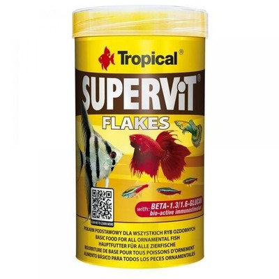 Tropical SuperVit Flakes 100ml Futter Flockenfutter Hauptfutter für Zierfische
