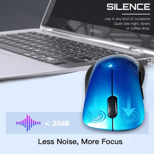 2.4GHz Silent Wireless Mouse, 1200 DPI Optical Cordless Mouse with USB Receiv... - Picture 2 of 6