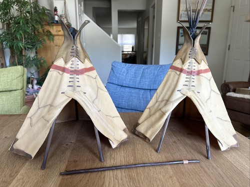 Two Schleich Tipi ‘ s Indians Wild West #42011 Used Incomplete