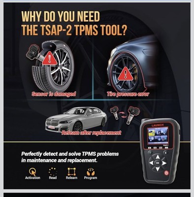 Launch TSAP-2 TPMS Tool for Tire Pressure Monitoring System 