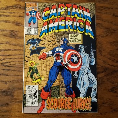 Captain America #397 1992 Marvel Comics Scourge Lurks Death of Jack O'Lantern
