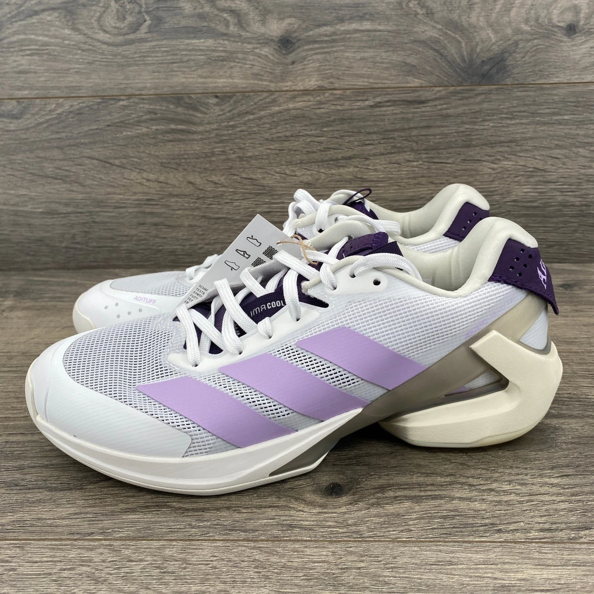 adidas gazelle silver green womens adidas Women's Adizero Ubersonic 5 Tennis Shoes, White/Ash Peacoat/Lucid Pink, Size 8.5
