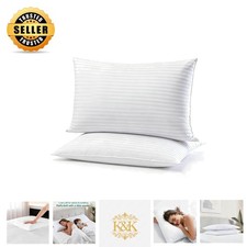 Set of 2 Hypoallergenic Ultra Thin Down Alternative Pillows 20x26 - Extra Soft