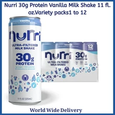 Nurri 30g Protein Ultra Filtered Milk Shake Vanilla,  Lactose Free,  12 pk