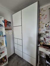 IKEA VISTHUS Wardrobe - Grey/White - Modern Storage Solution - Great Condition