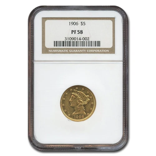 1906 $5 Liberty Gold Half Eagle PF-58 NGC