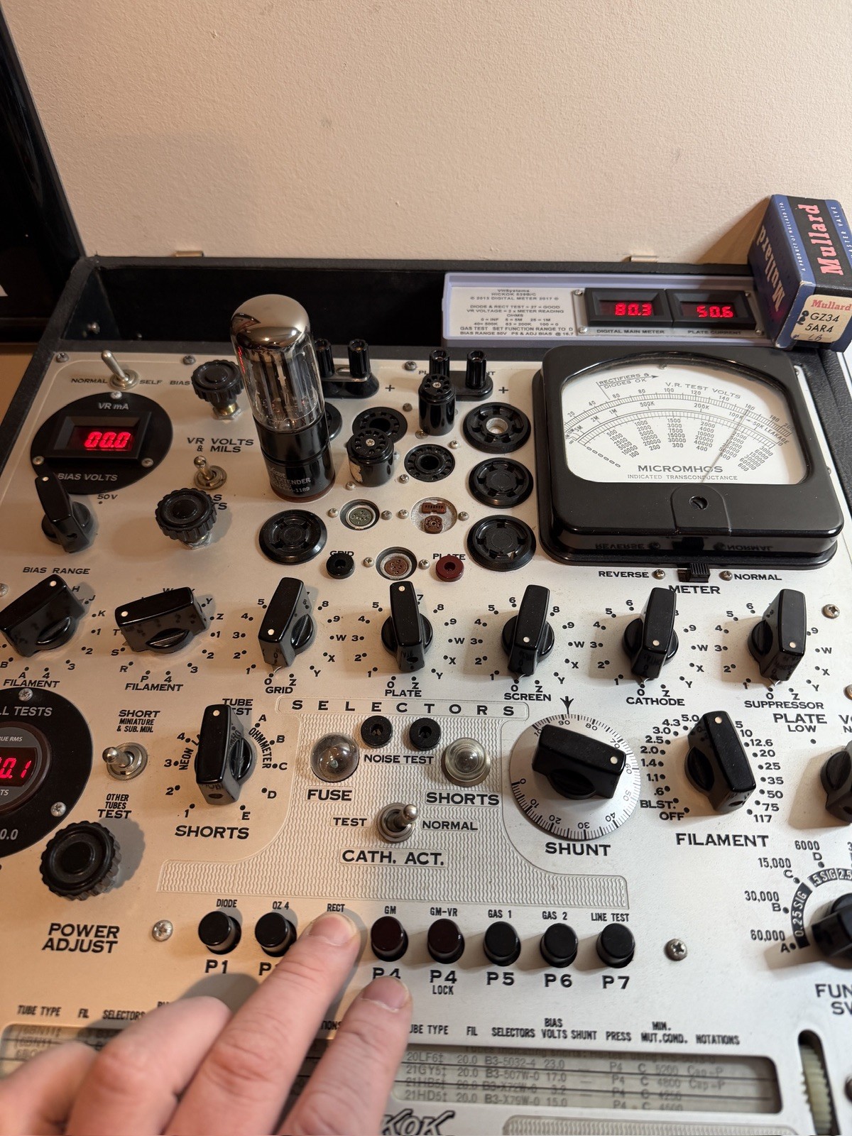 ANOS Mullard 5AR4 GZ34 Tube 4 Notch f32 BALANCED Amplitrex Tested EXCELLENT!!! D