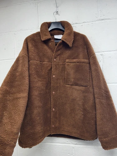 Topman Brown Teddy Jacket Coat Mens Size Medium BNWT. PS - product listing photo