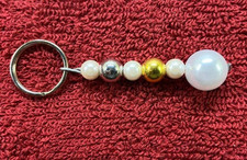 Vintage Faux Beaded Key Chain 3.25" B18