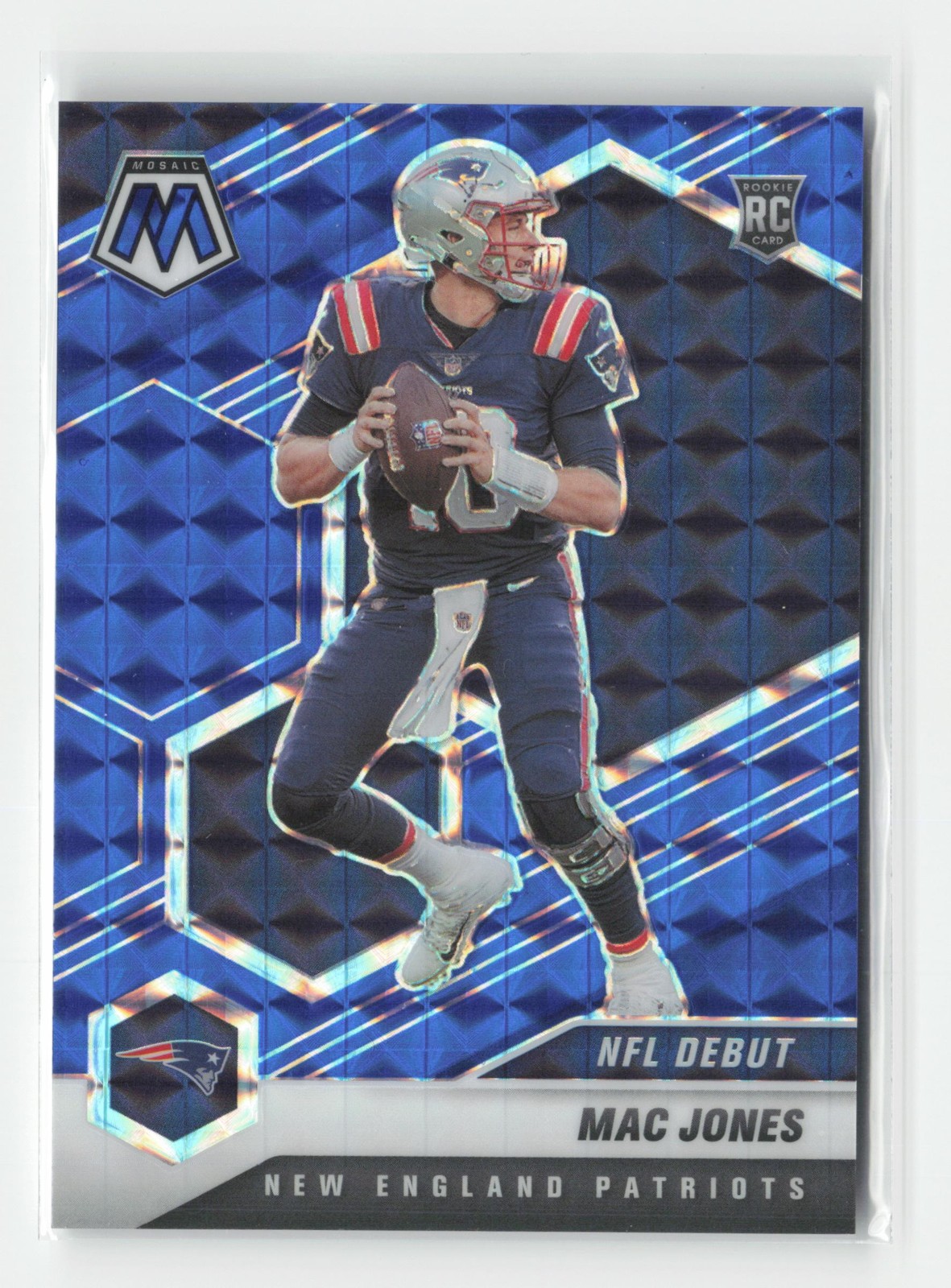 Mac Jones 2021 Panini Mosaic #245 Prizm Blue #/99