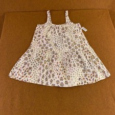 Old Navy Womens Medium White Paisley Sleeveless Drop-Waist Swing Mini Dress NWT
