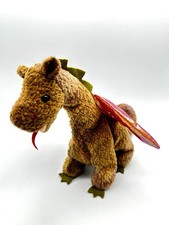 Ty Beanie Babies Scorch the Dragon Plush Red Wings No Hang Tag