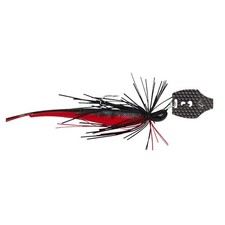 Skirted Rubber Jig 10cm 8.5g Crazy Swim Jig, Colour Black N Red