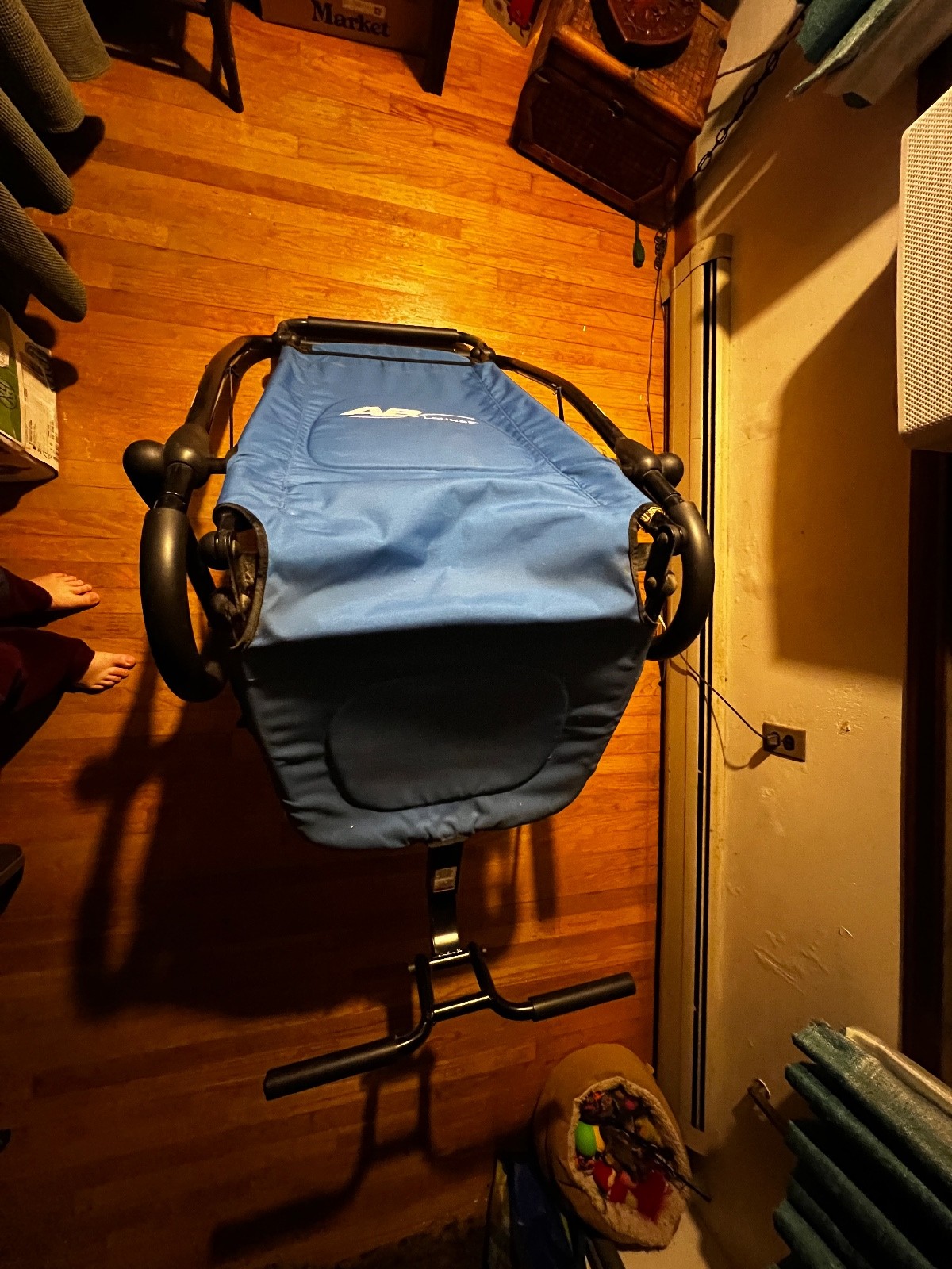 AB Lounge Sport Abdominal Workout Fitness Exercise Blue Lounger Chair Machine