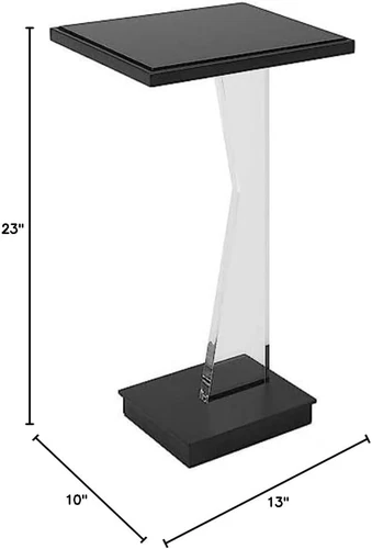 Contemporary White and Black Accent Table for Modern Spaces - Picture 2 of 5