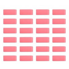 Amazon Basics Rectangular Eraser, 24 Count, Pink