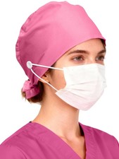 Scrub Cap Buttons Sweatband Cotton TieBack Nurse Cap Unisex