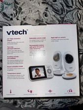 VTech 2 Camera 2.8  Digital Video Baby Monitor with Night Light White VM3254-2