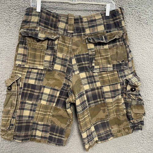 American Eagle Shorts Herren 32 x 10 Indien Madras Camouflage Patchwork Cargo Camouflage - Bild 2 von 10