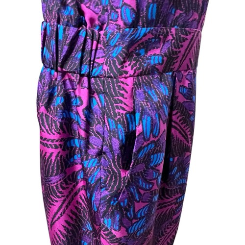 J.Crew Jumpsuit Mulitcolor Floral Print Sleeveless Silk Pockets 1PC Lined Size 2 - Picture 2 of 12